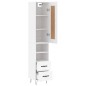 vidaXL Aparador alto madera contrachapada blanco 34,5x34x180 cm vidaXL Aparador alto madera contrachapada blanco 34,5x34x180 cm