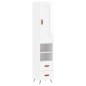 vidaXL Aparador alto madera contrachapada blanco brillo 34,5x34x180 cm vidaXL Aparador alto madera contrachapada blanco brillo 34,5x34x180 cm