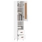 vidaXL Aparador alto madera contrachapada blanco brillo 34,5x34x180 cm vidaXL Aparador alto madera contrachapada blanco brillo 34,5x34x180 cm