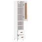 vidaXL Aparador alto madera contrachapada blanco brillo 34,5x34x180 cm vidaXL Aparador alto madera contrachapada blanco brillo 34,5x34x180 cm