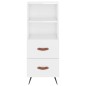 vidaXL Aparador alto madera contrachapada blanco brillo 34,5x34x180 cm vidaXL Aparador alto madera contrachapada blanco brillo 34,5x34x180 cm