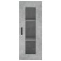 vidaXL Aparador de madera contrachapada gris hormigón 34,5x34x180 cm vidaXL Aparador de madera contrachapada gris hormigón 34,5x34x180 cm