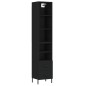 vidaXL Aparador de madera contrachapada negro 34,5x34x180 cm vidaXL Aparador de madera contrachapada negro 34,5x34x180 cm