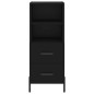 vidaXL Aparador de madera contrachapada negro 34,5x34x180 cm vidaXL Aparador de madera contrachapada negro 34,5x34x180 cm