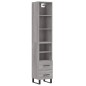 vidaXL Aparador alto madera contrachapada gris Sonoma 34,5x34x180 cm