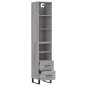 vidaXL Aparador alto madera contrachapada gris Sonoma 34,5x34x180 cm