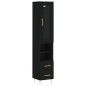 vidaXL Aparador de madera contrachapada negro 34,5x34x180 cm vidaXL Aparador de madera contrachapada negro 34,5x34x180 cm