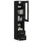 vidaXL Aparador de madera contrachapada negro 34,5x34x180 cm vidaXL Aparador de madera contrachapada negro 34,5x34x180 cm