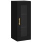 vidaXL Aparador de madera contrachapada negro 34,5x34x180 cm vidaXL Aparador de madera contrachapada negro 34,5x34x180 cm