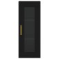 vidaXL Aparador de madera contrachapada negro 34,5x34x180 cm vidaXL Aparador de madera contrachapada negro 34,5x34x180 cm