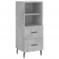 vidaXL Aparador de madera contrachapada gris hormigón 34,5x34x180 cm vidaXL Aparador de madera contrachapada gris hormigón 34,5x34x180 cm