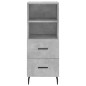 vidaXL Aparador de madera contrachapada gris hormigón 34,5x34x180 cm vidaXL Aparador de madera contrachapada gris hormigón 34,5x34x180 cm
