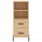 vidaXL Aparador de madera contrachapada roble Sonoma 34,5x34x180 cm vidaXL Aparador de madera contrachapada roble Sonoma 34,5x34x180 cm