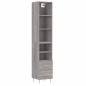 vidaXL Aparador alto madera contrachapada gris Sonoma 34,5x34x180 cm vidaXL Aparador alto madera contrachapada gris Sonoma 34,5x34x180 cm