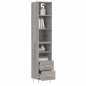 vidaXL Aparador alto madera contrachapada gris Sonoma 34,5x34x180 cm vidaXL Aparador alto madera contrachapada gris Sonoma 34,5x34x180 cm