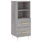 vidaXL Aparador alto madera contrachapada gris Sonoma 34,5x34x180 cm vidaXL Aparador alto madera contrachapada gris Sonoma 34,5x34x180 cm