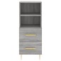 vidaXL Aparador alto madera contrachapada gris Sonoma 34,5x34x180 cm vidaXL Aparador alto madera contrachapada gris Sonoma 34,5x34x180 cm