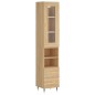 vidaXL Aparador de madera contrachapada roble Sonoma 34,5x34x180 cm vidaXL Aparador de madera contrachapada roble Sonoma 34,5x34x180 cm
