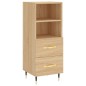 vidaXL Aparador de madera contrachapada roble Sonoma 34,5x34x180 cm vidaXL Aparador de madera contrachapada roble Sonoma 34,5x34x180 cm
