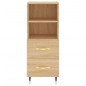 vidaXL Aparador de madera contrachapada roble Sonoma 34,5x34x180 cm vidaXL Aparador de madera contrachapada roble Sonoma 34,5x34x180 cm