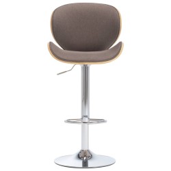 vidaXL Taburete de cocina de tela color gris taupe