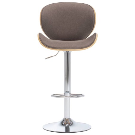vidaXL Taburete de cocina de tela color gris taupe