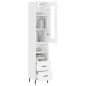 vidaXL Aparador alto madera contrachapada blanco brillo 34,5x34x180 cm vidaXL Aparador alto madera contrachapada blanco brillo 34,5x34x180 cm