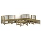 vidaXL Juego de muebles de jardín 7 pzas madera de pino impregnada vidaXL Juego de muebles de jardín 7 pzas madera de pino impregnada