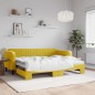 vidaXL Sofá cama nido terciopelo amarillo 90x200 cm vidaXL Sofá cama nido terciopelo amarillo 90x200 cm