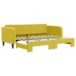 vidaXL Sofá cama nido terciopelo amarillo 90x200 cm vidaXL Sofá cama nido terciopelo amarillo 90x200 cm
