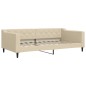 vidaXL Sofá cama nido tela crema 100x200 cm