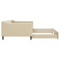 vidaXL Sofá cama nido tela crema 100x200 cm