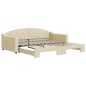 vidaXL Sofá cama nido tela crema 100x200 cm vidaXL Sofá cama nido tela crema 100x200 cm