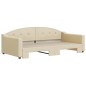 vidaXL Sofá cama nido tela crema 100x200 cm vidaXL Sofá cama nido tela crema 100x200 cm