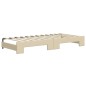 vidaXL Sofá cama nido tela crema 100x200 cm vidaXL Sofá cama nido tela crema 100x200 cm