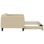 vidaXL Sofá cama nido tela crema 100x200 cm vidaXL Sofá cama nido tela crema 100x200 cm