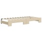 vidaXL Sofá cama nido tela crema 100x200 cm vidaXL Sofá cama nido tela crema 100x200 cm