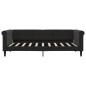 vidaXL Sofá cama nido terciopelo negro 90x190 cm