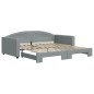 vidaXL Sofá cama nido tela gris claro 100x200 cm vidaXL Sofá cama nido tela gris claro 100x200 cm