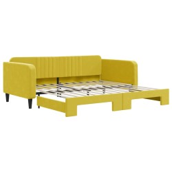 vidaXL Sofá cama nido terciopelo amarillo 100x200 cm