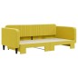 vidaXL Sofá cama nido terciopelo amarillo 100x200 cm vidaXL Sofá cama nido terciopelo amarillo 100x200 cm