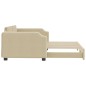 vidaXL Sofá cama nido tela crema 100x200 cm vidaXL Sofá cama nido tela crema 100x200 cm
