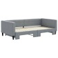 vidaXL Sofá cama nido tela gris claro 100x200 cm vidaXL Sofá cama nido tela gris claro 100x200 cm