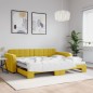 vidaXL Sofá cama nido terciopelo amarillo 90x200 cm vidaXL Sofá cama nido terciopelo amarillo 90x200 cm