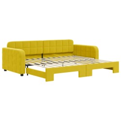 vidaXL Sofá cama nido terciopelo amarillo 90x200 cm