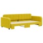 vidaXL Sofá cama nido terciopelo amarillo 90x200 cm vidaXL Sofá cama nido terciopelo amarillo 90x200 cm