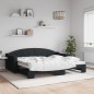 vidaXL Sofá cama nido tela negro 90x200 cm