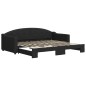 vidaXL Sofá cama nido tela negro 90x200 cm
