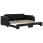 vidaXL Sofá cama nido tela negro 90x200 cm vidaXL Sofá cama nido tela negro 90x200 cm