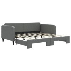vidaXL Sofá cama nido tela gris oscuro 90x190 cm